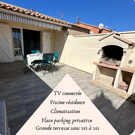 Apartament La Discrete Toute Equipee Avec Piscine Gruissan